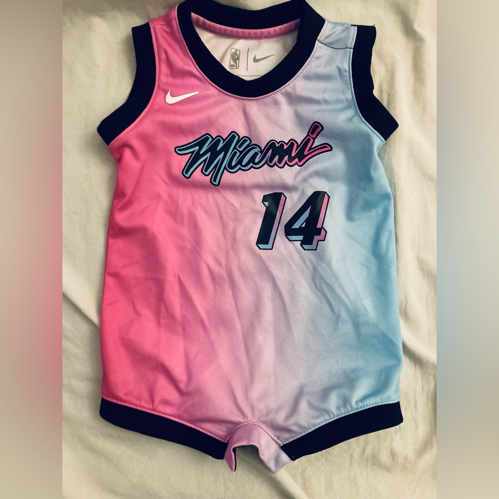 NWOT size 3/6M Tyler Herro Miami baby onesie***SOLD OUT EVERYWHERE!!